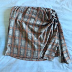 Silence + Noise Plaid Wrap Skirt